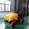 Double drum vibrating road roller for construction work